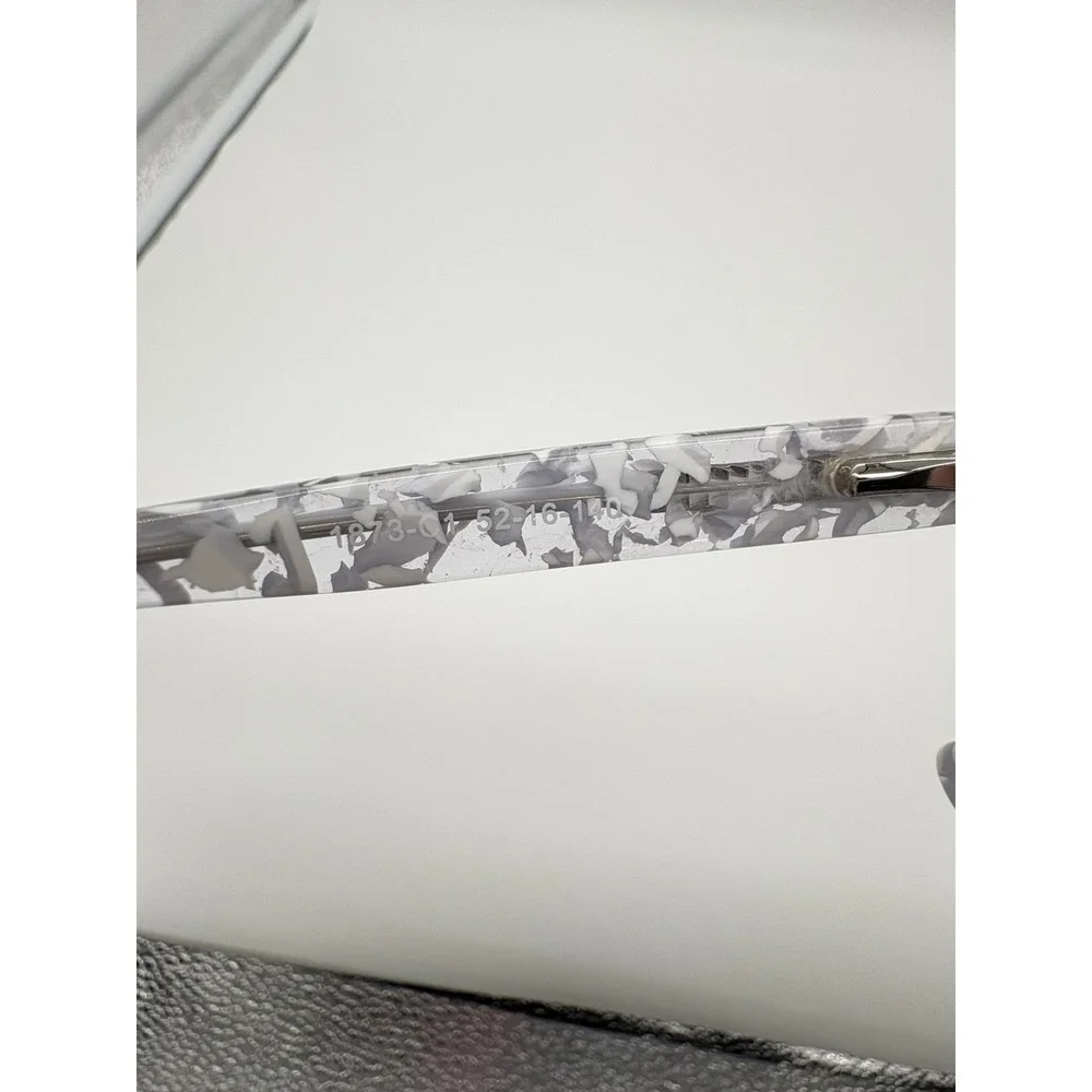 White Clear Cat Eye Eyeglass Frames 1873 01 52-16-140 - Picture 10 of 10